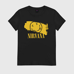Футболка хлопковая женская Nirvana, цвет: черный