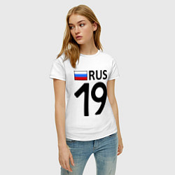 Футболка хлопковая женская RUS 19, цвет: белый — фото 2