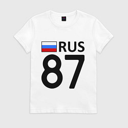 Футболка хлопковая женская RUS 87, цвет: белый