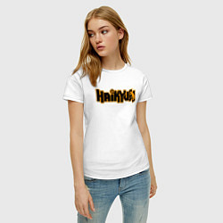 Футболка хлопковая женская Haikyu!!, цвет: белый — фото 2