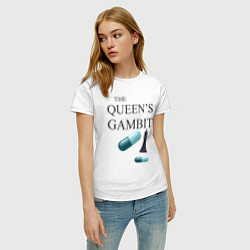 Футболка хлопковая женская The queens gambit, цвет: белый — фото 2