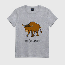 Футболка хлопковая женская Oh Bullocks, цвет: меланж