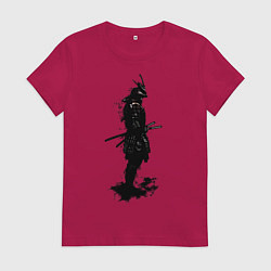 Футболка хлопковая женская Теневой самурай, цвет: маджента