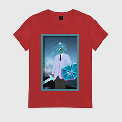 Футболка хлопковая женская CrystalDude, цвет: красный