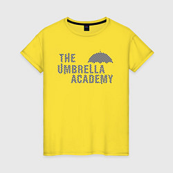 Футболка хлопковая женская Umbrella academy, цвет: желтый