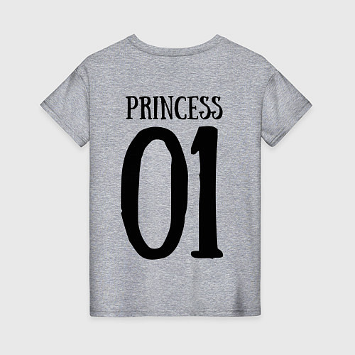 Женская футболка Princess 01 / Меланж – фото 2