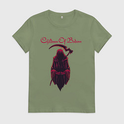 Футболка хлопковая женская Children of Bodom Z, цвет: авокадо