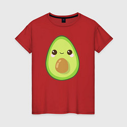 Футболка хлопковая женская Avocado, цвет: красный