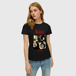 Футболка хлопковая женская The Beatles LET IT BE, цвет: черный — фото 2