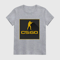 Футболка хлопковая женская CS GO Z, цвет: меланж