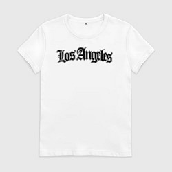 Футболка хлопковая женская Los Angeles, цвет: белый