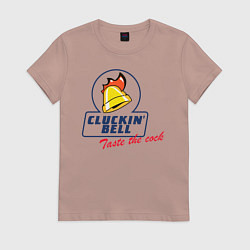 Футболка хлопковая женская CLUCKIN BELL GTA, цвет: пыльно-розовый