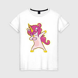 Женская футболка Dab unicorn