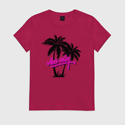 Футболка хлопковая женская GTA Vice City, цвет: маджента