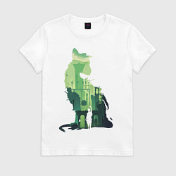 Футболка хлопковая женская The last guardian game, цвет: белый