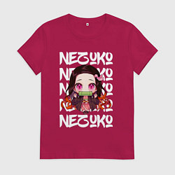 Футболка хлопковая женская НЕЗУКО, цвет: маджента