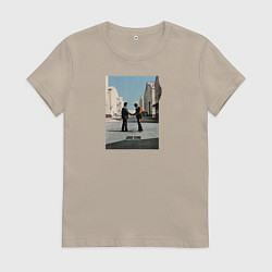 Футболка хлопковая женская Pink Floyd, цвет: миндальный