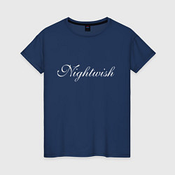 Футболка хлопковая женская Nightwish Logo, цвет: тёмно-синий