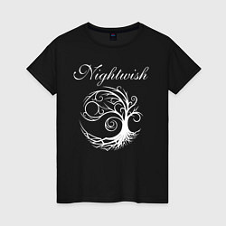 Футболка хлопковая женская NIGHTWISH, цвет: черный