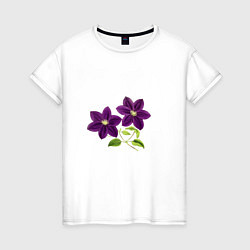 Женская футболка Два цветка