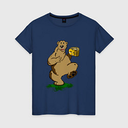 Женская футболка Тучный медведь
