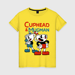 Женская футболка Cuphead & Mugman