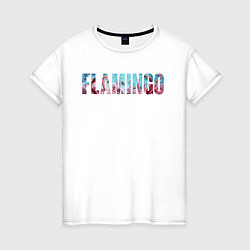 Футболка хлопковая женская FLAMINGO, цвет: белый