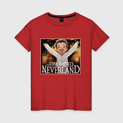 Футболка хлопковая женская Phil The Promised Neverland Z, цвет: красный