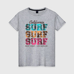 Футболка хлопковая женская Surf, цвет: меланж
