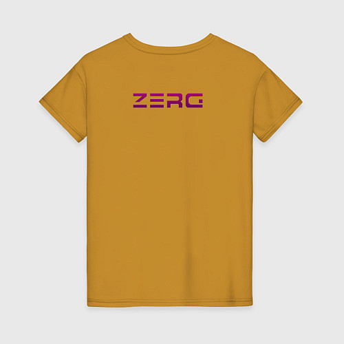 Женская футболка Zerg logo mini Purple / Горчичный – фото 2