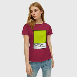 Футболка хлопковая женская Shrek: Pantone Color, цвет: маджента — фото 2
