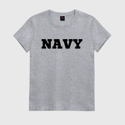 Футболка хлопковая женская NAVY, цвет: меланж