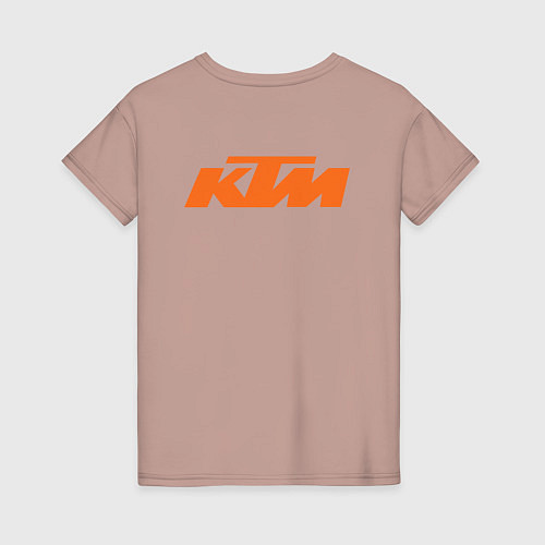 Женская футболка KTM READY TO RACE спина Z / Пыльно-розовый – фото 2