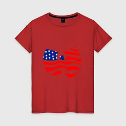 Футболка хлопковая женская Wu-Tang USA, цвет: красный