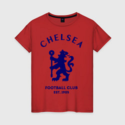 Футболка хлопковая женская Chelsea Est. 1905, цвет: красный