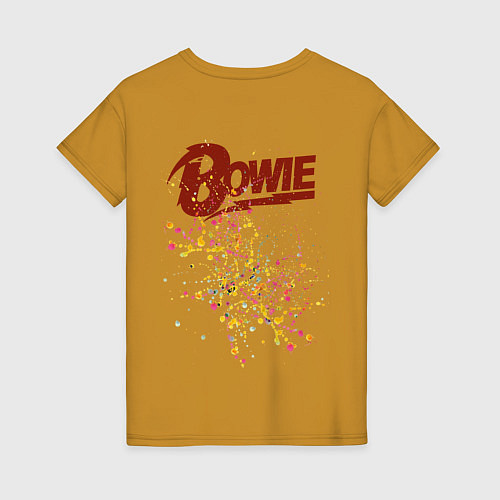 Женская футболка David Bowie Art / Горчичный – фото 2