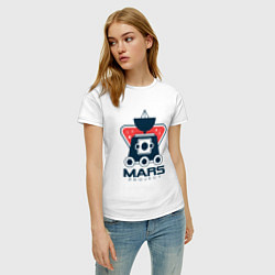 Футболка хлопковая женская Project Mars, цвет: белый — фото 2