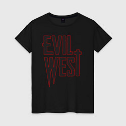 Футболка хлопковая женская Evil West, цвет: черный