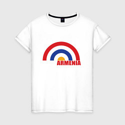 Футболка хлопковая женская Армения Armenia, цвет: белый