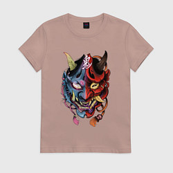 Футболка хлопковая женская Два лица, цвет: пыльно-розовый
