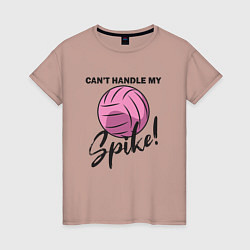 Футболка хлопковая женская Spike, цвет: пыльно-розовый