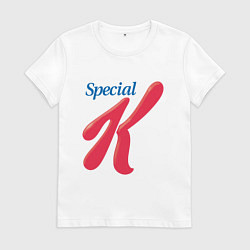 Футболка хлопковая женская Special k merch Essential, цвет: белый