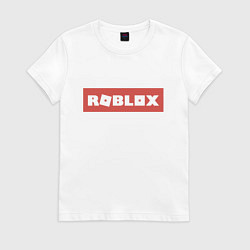 Футболка хлопковая женская Roblox, цвет: белый
