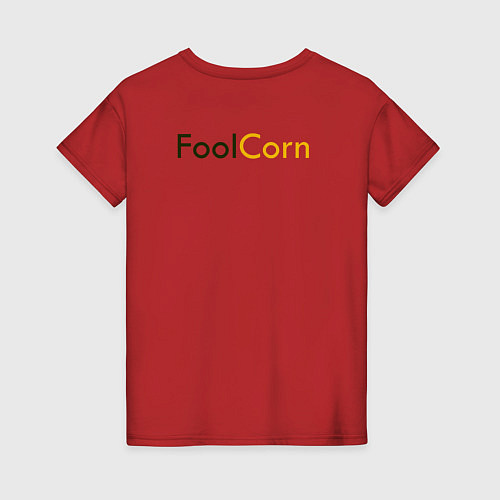 Женская футболка Подмигивающая кукуруза / Красный – фото 2