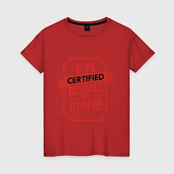 Футболка хлопковая женская Certified iKONIC, цвет: красный