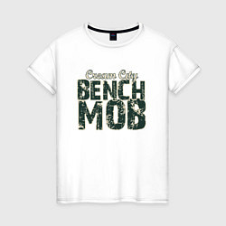 Футболка хлопковая женская Milwaukee Bench Mob, цвет: белый
