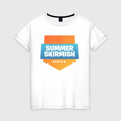 Футболка хлопковая женская Summer Skirmish, цвет: белый