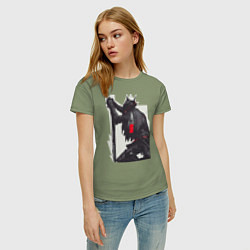 Футболка хлопковая женская Bloodborne, цвет: авокадо — фото 2