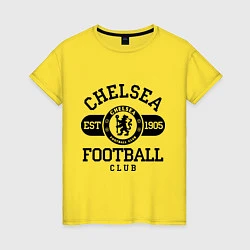 Футболка хлопковая женская Chelsea Football Club, цвет: желтый