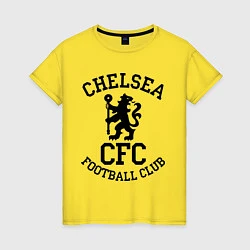 Футболка хлопковая женская Chelsea CFC, цвет: желтый